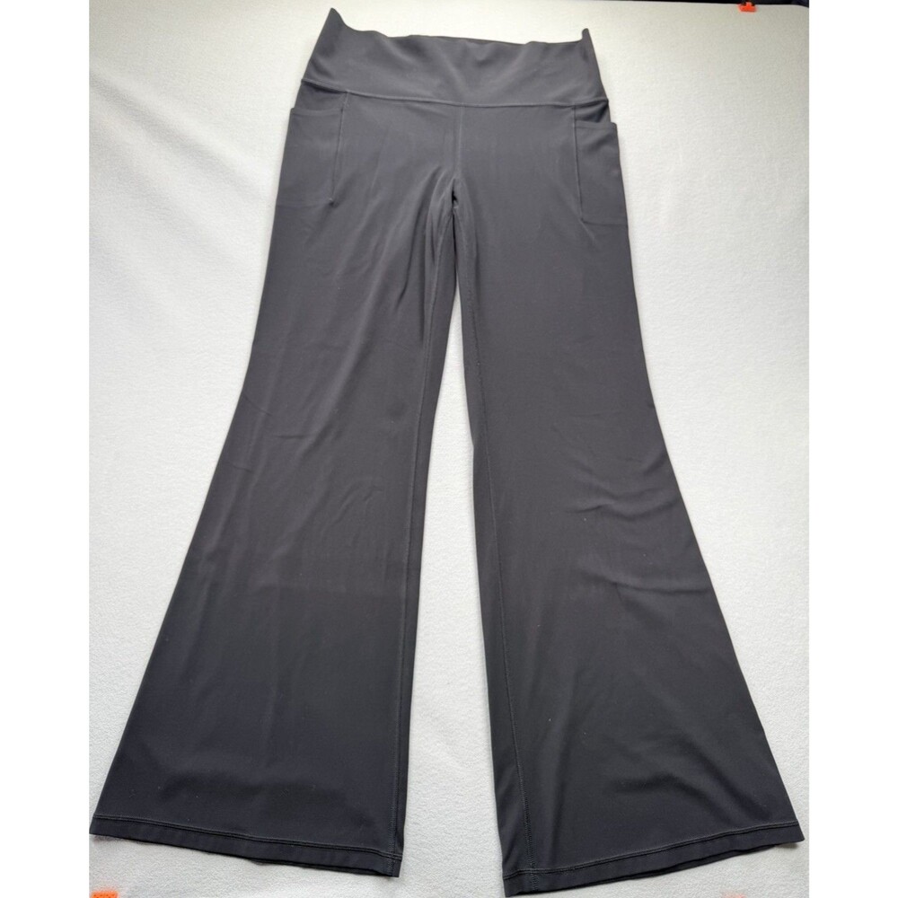 Athleta Salutation Stash Flare Pant XL Black Yoga Leggings Pockets Stretch - Picture 3 of 14